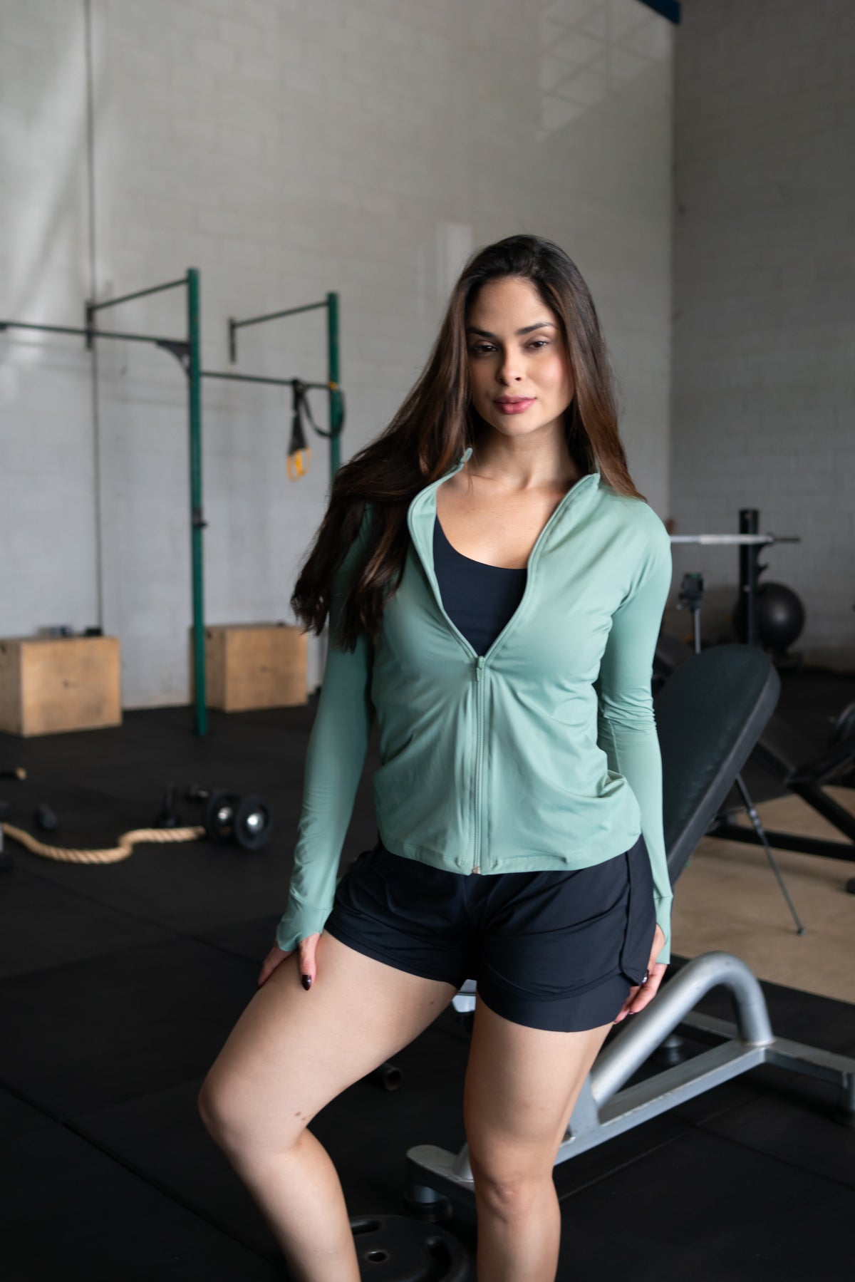 Jaqueta Feminina Esportiva sem capuz